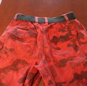 Red Camouflage Shorts